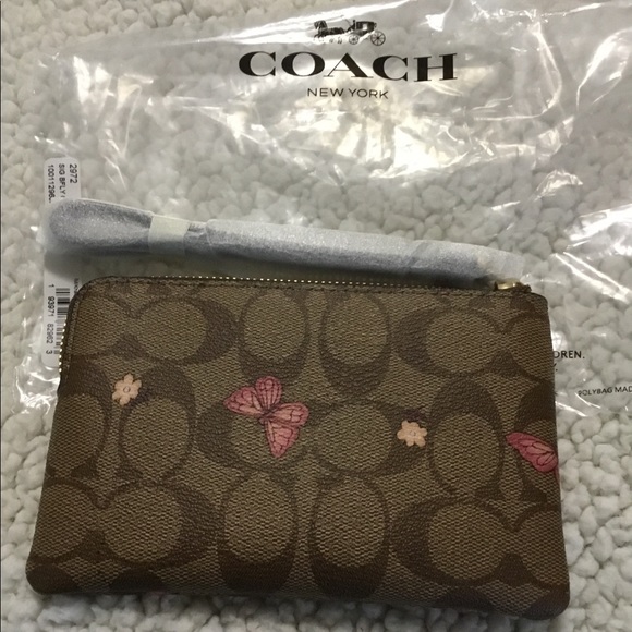 Coach Wristlet With Butterfly Print - Picture 6 of 10